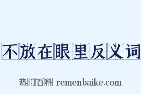 不放在眼里反义词是什么意思的图片